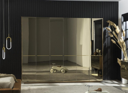 Glass cabinet Wardrobe 266cm Wardrobe Clothes cupboards Furniture Cabinets